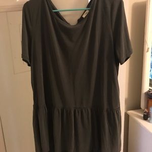 Grey top with lace up back